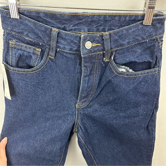 J. Galt Brandy Melville Millie Button-Front Dark Wash Denim Jeans NWT Size Small - Picture 5 of 15